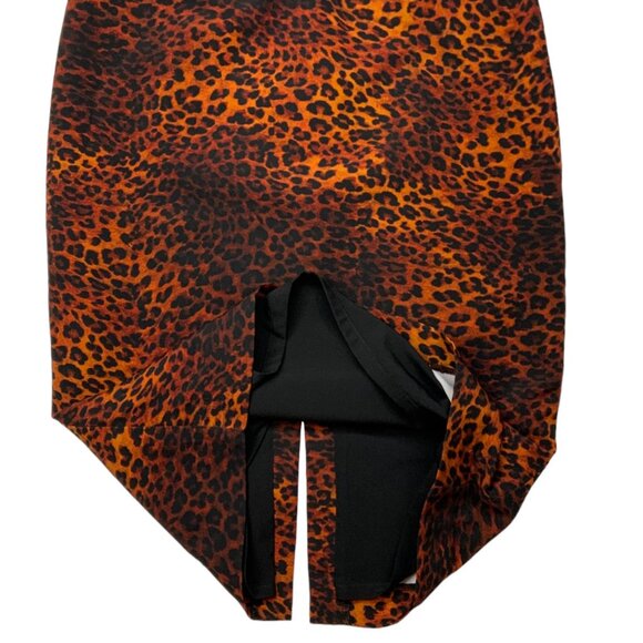 Black Halo Jackie Strapless Pencil Sheath Dress 4  Leopard Print - Picture 10 of 12